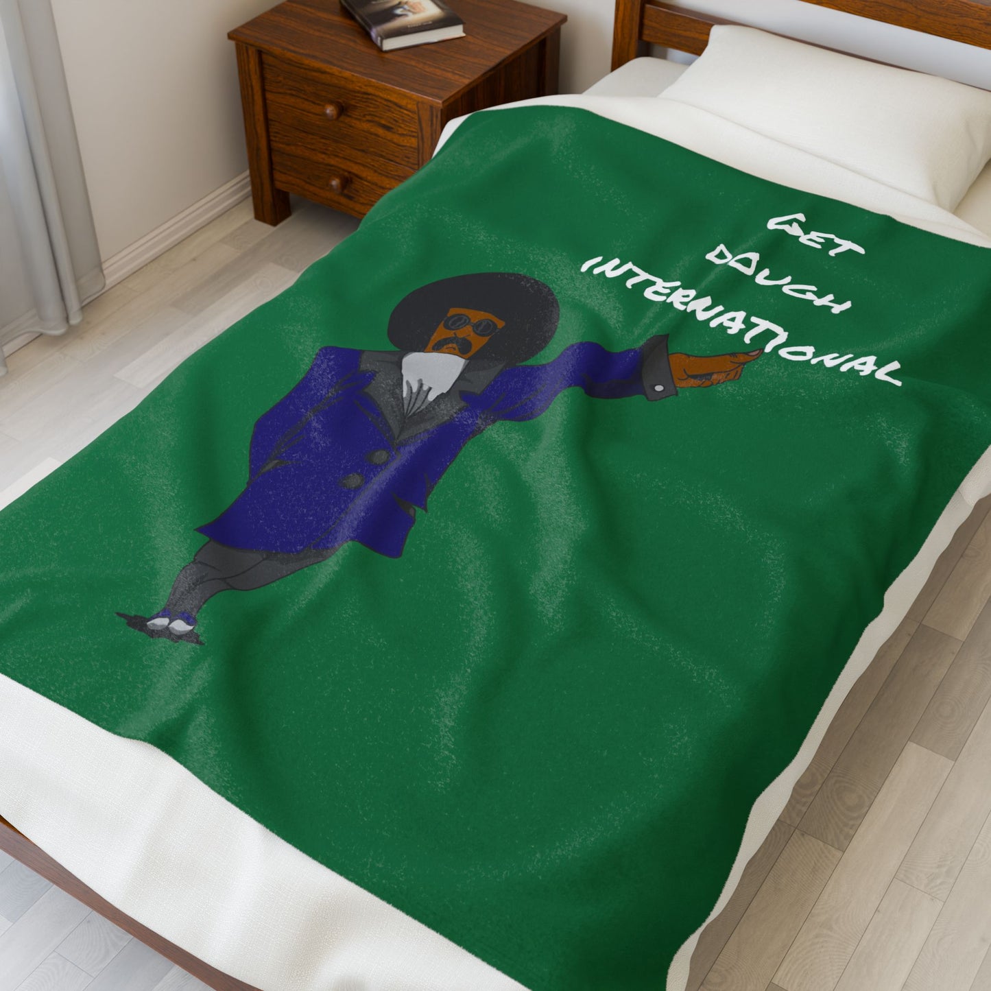 Get Dough International Plush Blanket | Cozy Throw, Chill Vibes, Gift for Him, Living Room Decor, Relaxation Must-Have, Home Comfort