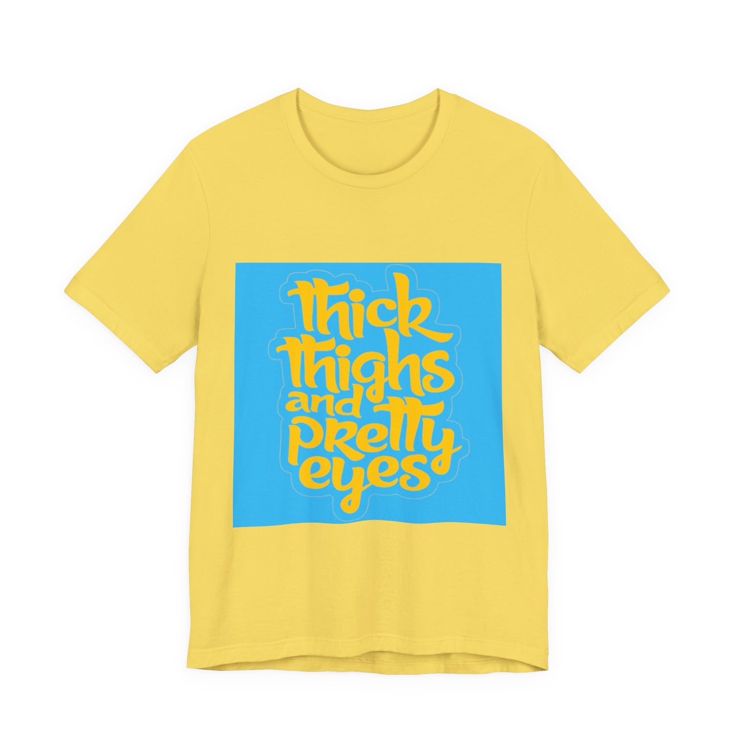 Thick Thighs T-Shirt, Unisex Jersey Tee, Fun Graphic Tee, Everyday Casual Wear, Gift for Friends, Body Positivity Shirt