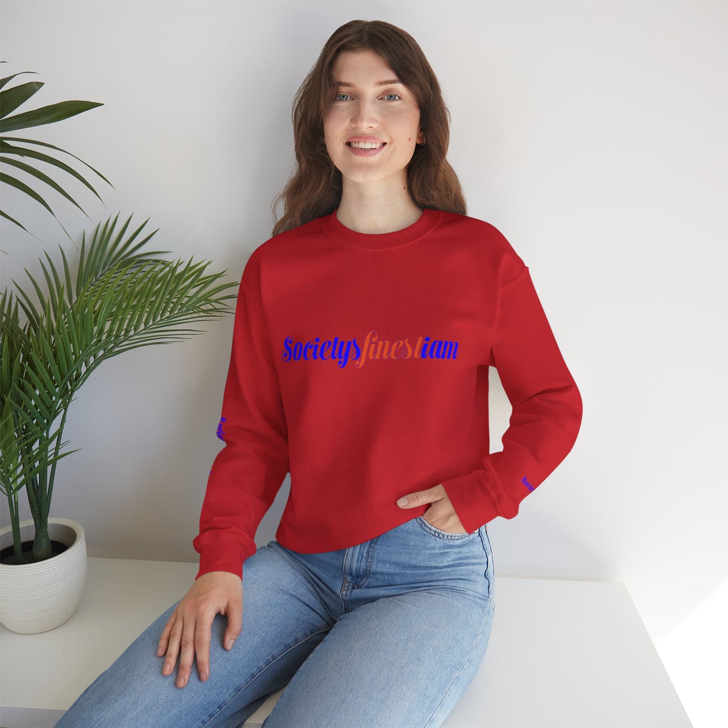Chic Everyday Sweatshirt with 'Society's Finest' Design, Cozy Unisex Crewneck, Perfect for Casual Wear, Gift for Friends & Family