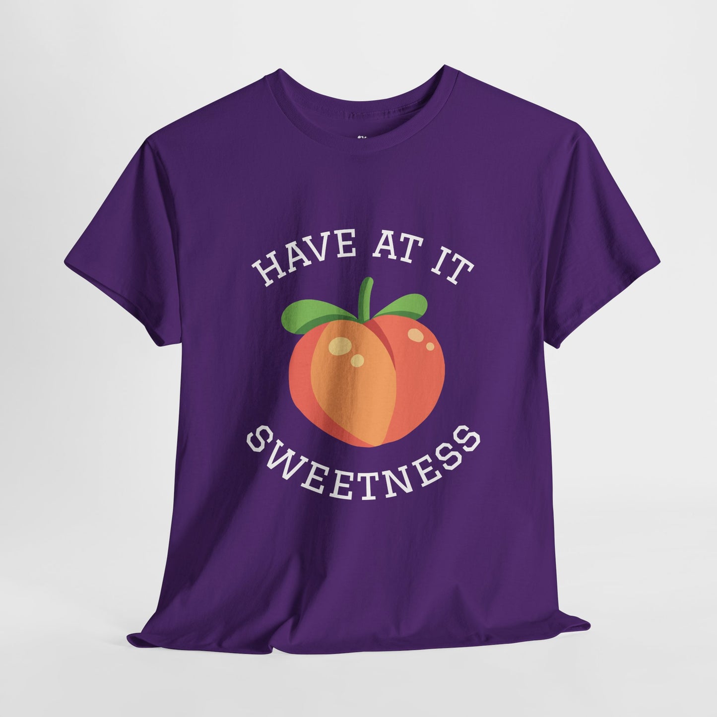 Peachy Cheer Unisex Heavy Cotton Tee - Have at it Sweetness, Gift Tee, Summer Style, Casual Wear, Positive Vibes