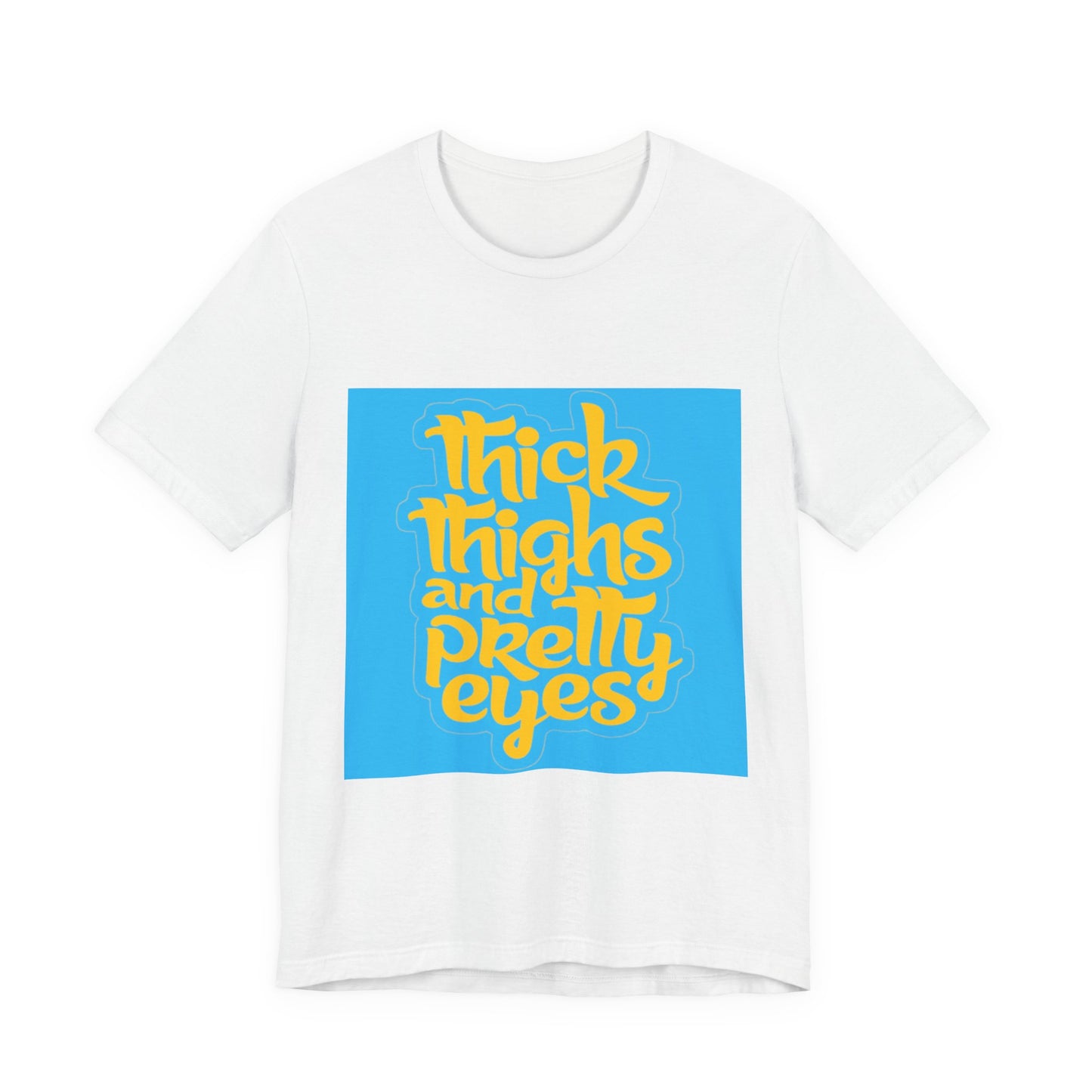 Thick Thighs T-Shirt, Unisex Jersey Tee, Fun Graphic Tee, Everyday Casual Wear, Gift for Friends, Body Positivity Shirt