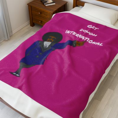 Get Dough International Plush Blanket | Cozy Throw, Chill Vibes, Gift for Him, Living Room Decor, Relaxation Must-Have, Home Comfort