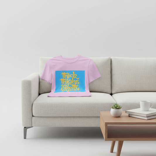 Thick Thighs T-Shirt, Unisex Jersey Tee, Fun Graphic Tee, Everyday Casual Wear, Gift for Friends, Body Positivity Shirt